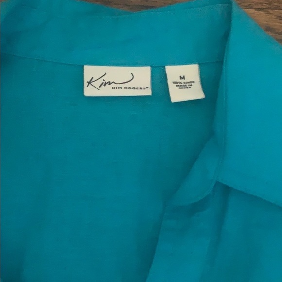 Kim Rogers button down and belted blouse - Picture 2 of 3